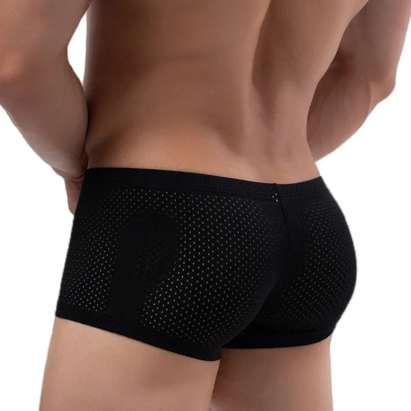 Men's Mesh Underwear Boxer Briefs See Through