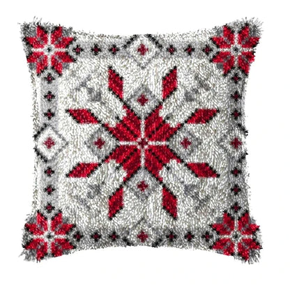DIY Latch Hook Rug Kits Snowman Santa Claus Hat Embroidery Cushion Pillow Cover