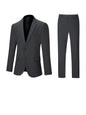 TweedLad Men's 2-Piece Business Casual Suit Two-Piece Slim Fit Classic Notched Lapel Single-Breasted Suit