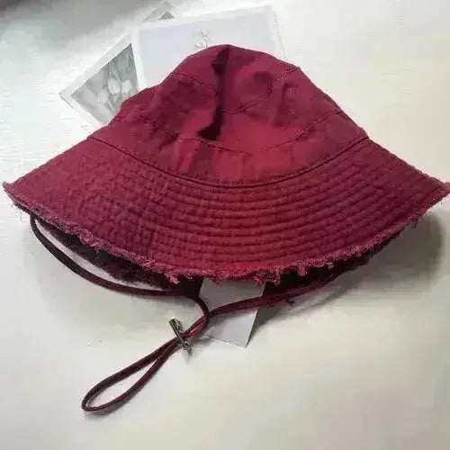 Luxury Bucket Beach Hat - Y2K Wide Brim Sun Hat - Wedding & Party Elegant