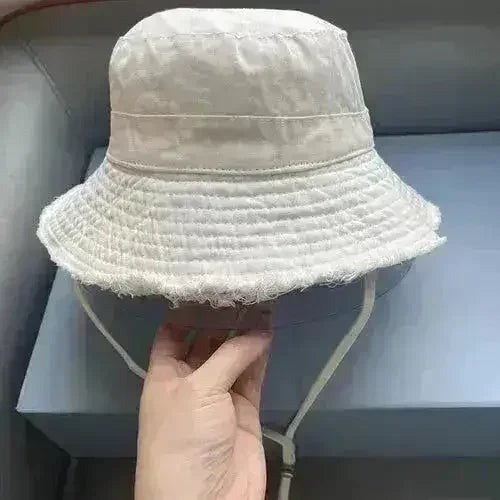 Luxury Bucket Beach Hat - Y2K Wide Brim Sun Hat - Wedding & Party Elegant