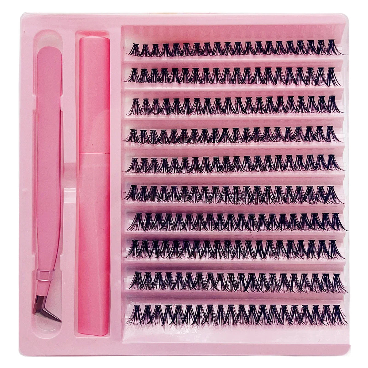 Cluster Lashes D Curling False Eyelash Clusters 200pcs DIY Lash Extension Kit With Bond And Tweezers