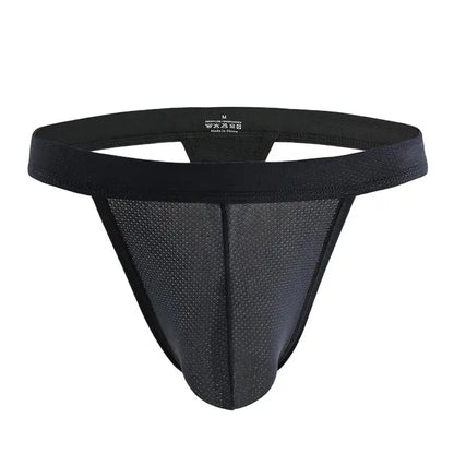 Men's Mesh Breathable Thongs Sexy Underwear T-Back Briefs G-String U Pouch Men Lingerie Panties Tangas Underpants