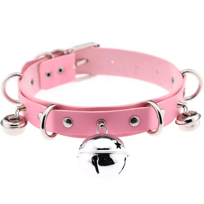 Pink Harajuku Gothic Spike Rivet Star Necklaces Collares Hip Hop Rock Black Bowknot PU Lace Leather Sexy Y2K Girl Choker Jewelry
