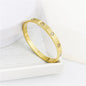 New Design Gold Color Zircon and Cross Nut Nail Bracelet Gold & Bangle
