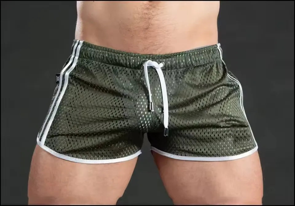 2026 New Gym Mens Summer Running Shorts Quick Dry grid Workout Short Pants GYM Wear Men Training Beach Breathable sports Shorts