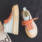 2026 Summer Women's Sneakers New Canvas Lace-Up Women's Sports Shoes Breathable Platform Sneakers Shoes White Casual Women Shoes
