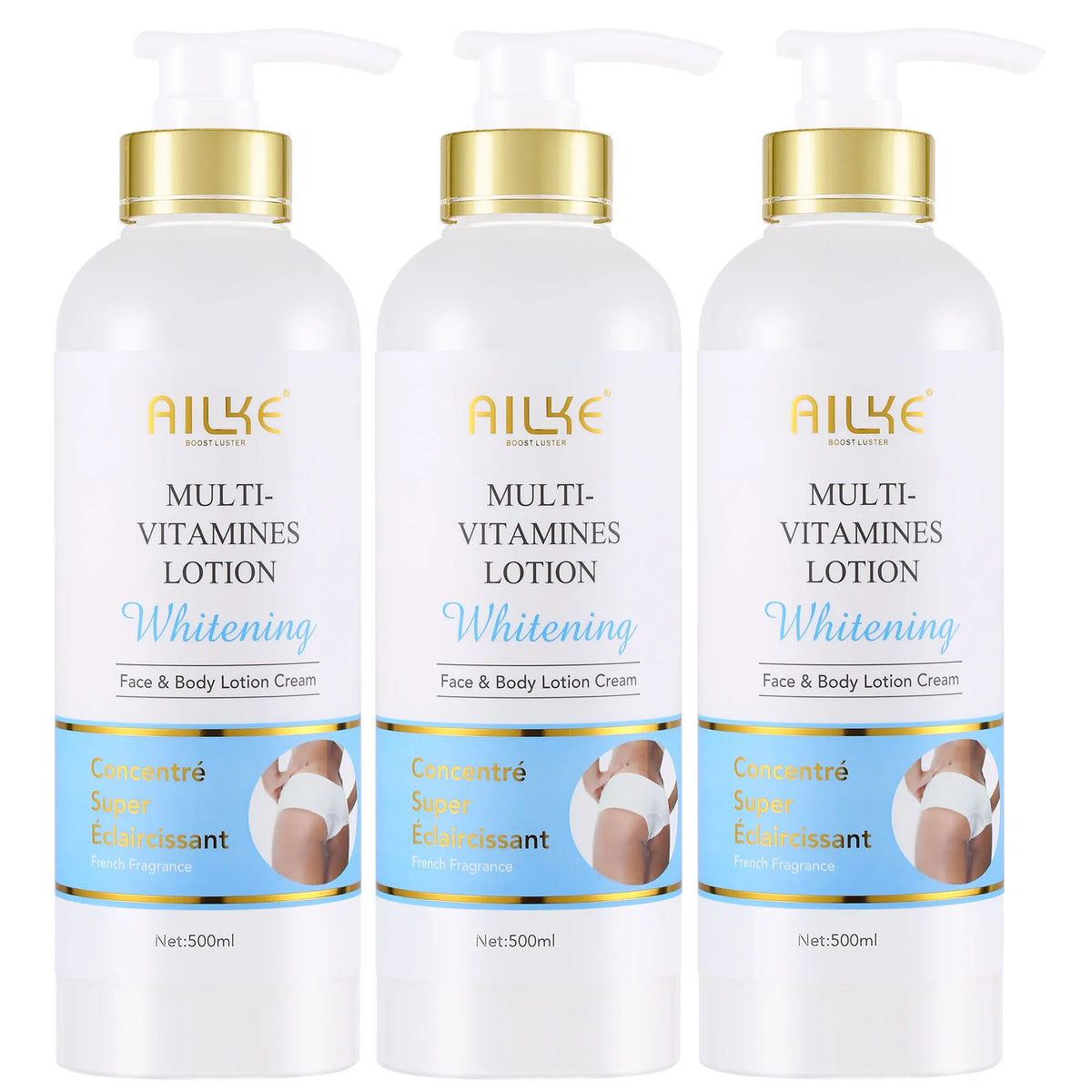 AILKE Multi Vitamin Brightening Skin Care Set, With Vitamin C E B5, Hydrating, Anti Dark Spots, Wrinkles, Even Tone for Women