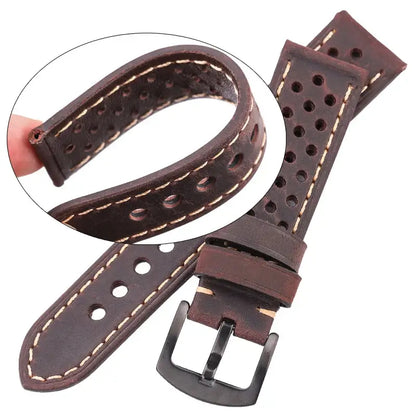 Suunto Race, Vertical & 9 Peak Perforated Leather Rally Band