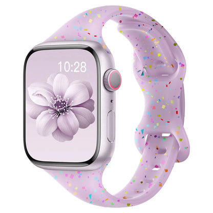 Apple Watch Slim Confetti Speckle Silicone Band