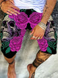 New Fashion 3D Printing Skull Print Men's Summer Cool Beach Loose Shorts Casual Polyester Fiber Plus Size Shorts S-5XL