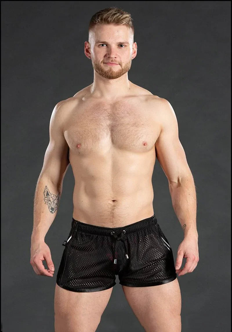 Men's sweatpants hole dry breathable sexy beach outdoor casual three-quarter pants（MNDK-05)