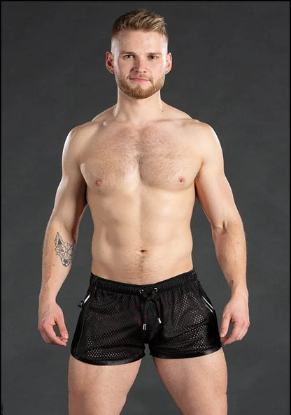 Men's sweatpants hole dry breathable sexy beach outdoor casual three-quarter pants（MNDK-05)