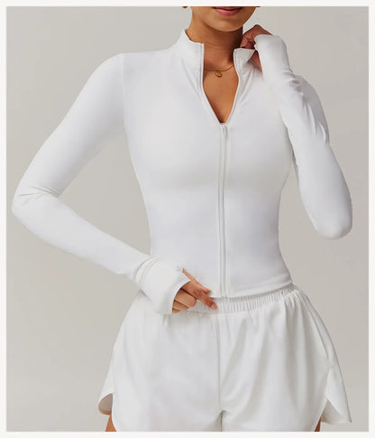 Women Zip Long Sleeve Sports Jacket