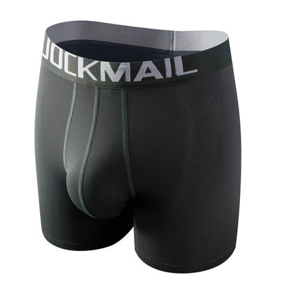Sexy Men Underwear Men's Boxer 3D Hammock-shaped Pouch Designed Breathable Mesh Panels Men Boxershorts Trunk Male Underpants