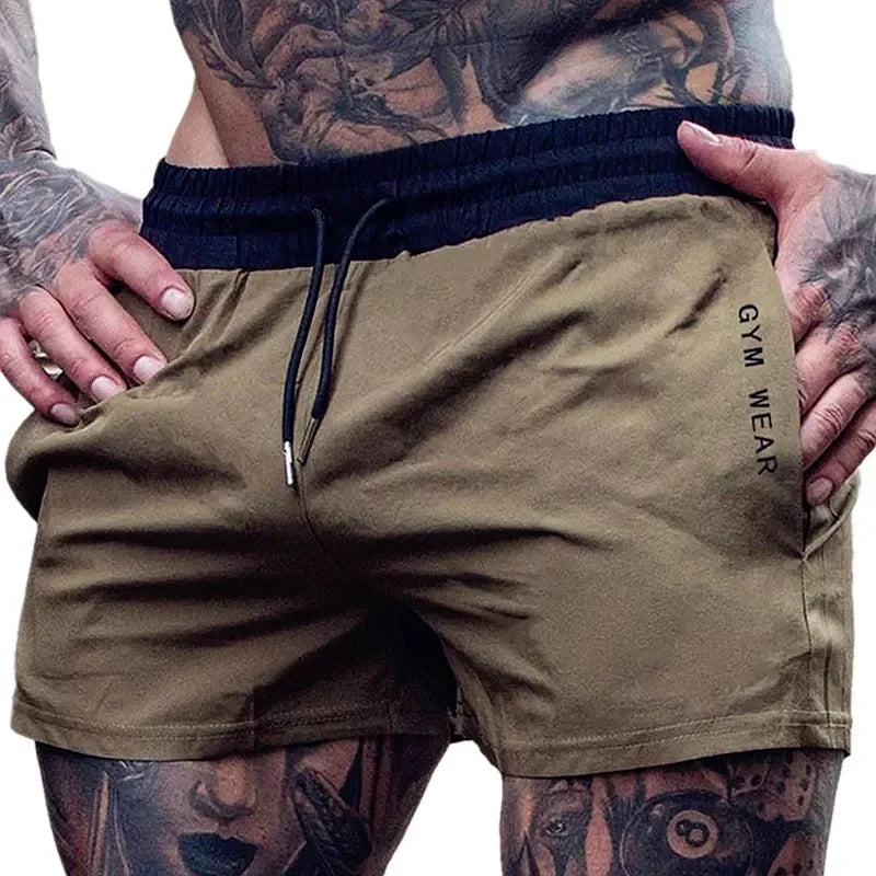 2024 Summer Gym Fitness Men's Shorts Woven sweatpants Thin Fashion Men Marathon Running Shorts Sports Breathable Training Pants