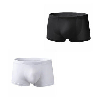 2PCS/Lot Man Underpants Boxershorts Ice Silk Cool Men Boxer Trunk Underwear Men’s Panties Pajama Shorts Loungewear Arrow Pants