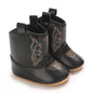 Western Denim Baby Winter Boots, Fashion Warm Casual First Walkers Shoes for Boys Girls 0-18 Months ﻿