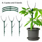 Climbing Plant Support Stakes Stackable Tall Poles with Ties Durable Plant Stem Holder for Indoor Outdoor Balcony Gardening