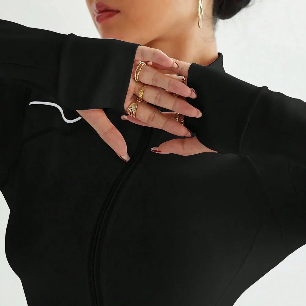 Women’s Seamless Long Sleeve Zip Yoga Jacket