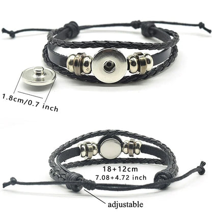 Birthday Present 12 Constellation Luminous Bracelet Leather Bracelet Zodiac Charm Bracelet for Men Women