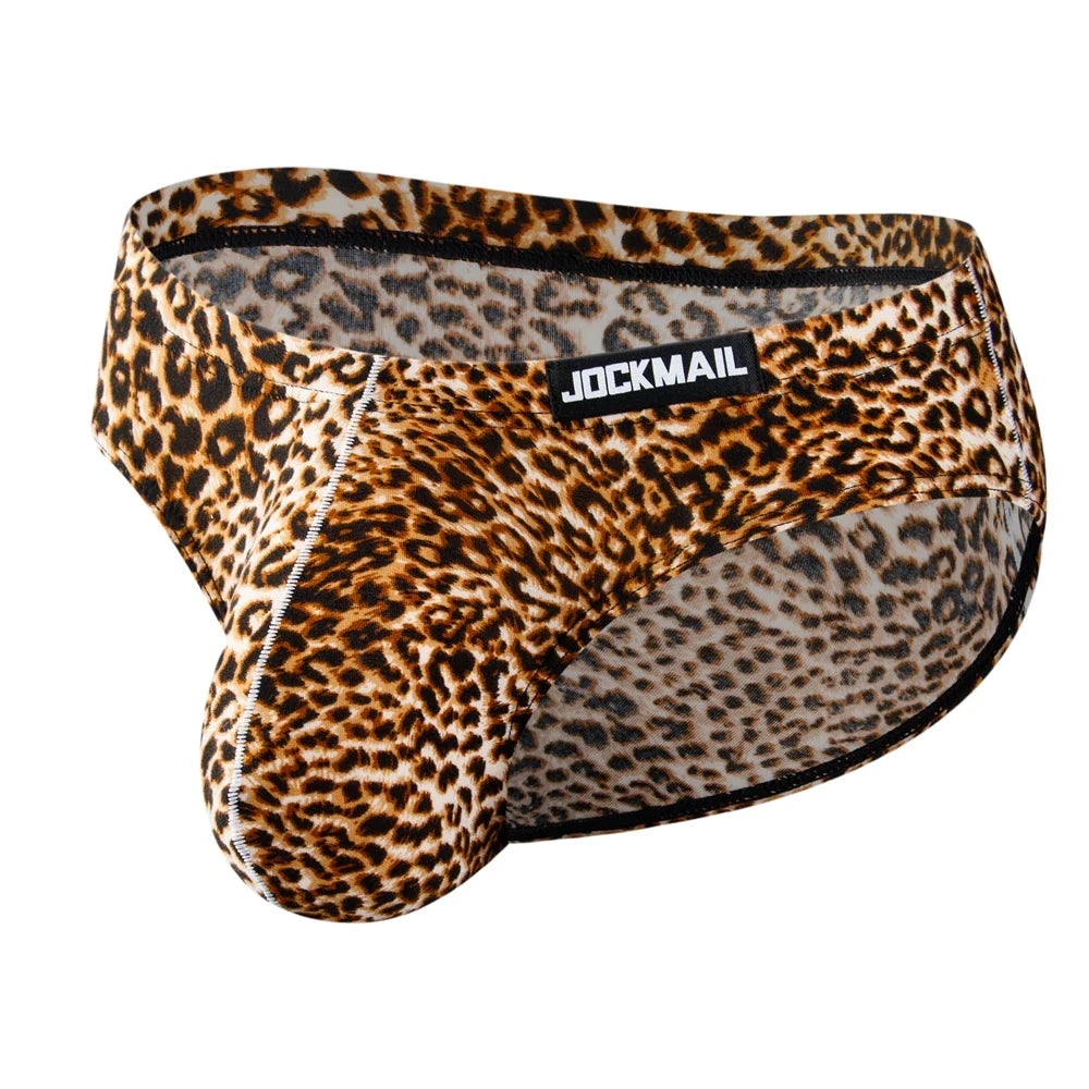 4pcs Leopard Print Sexy Briefs Men Bikini Underwear Slip Hombre Calzoncillos Hombre Kinckers Men Briefs Pouch Cuecas Underwear