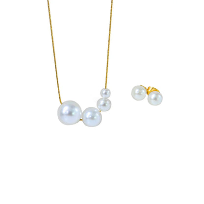 316L Stainless Steel FashionElegant One Pearl Necklace Charms Chain Choker Necklaces & Pendant For Women Jewelry gift