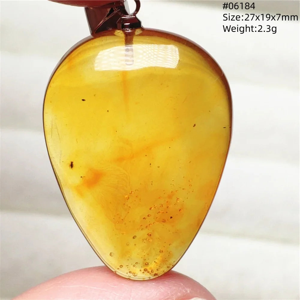 Natural Amber Pendant From Baltic Flower Yellow Amber Water Drop Women Men Jewelry Reiki Stone Women Men AAAAAAA