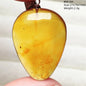 Natural Amber Pendant From Baltic Flower Yellow Amber Water Drop Women Men Jewelry Reiki Stone Women Men AAAAAAA
