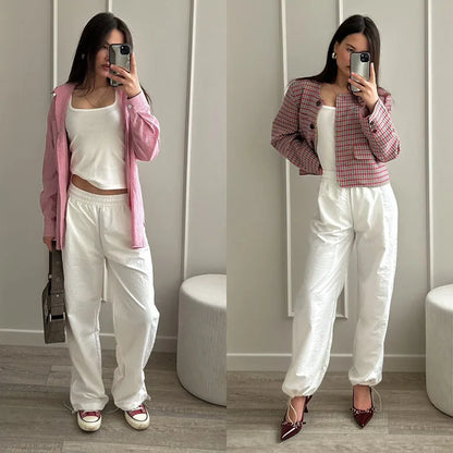 ChicEase High Waist Wide Leg Joggers