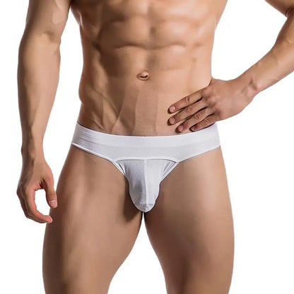 Sexy Men Low Rise Briefs Men's Penis Large U Convex Pouch Underwear Briefs Slips Male Panties Stretch Breathable Underpants
