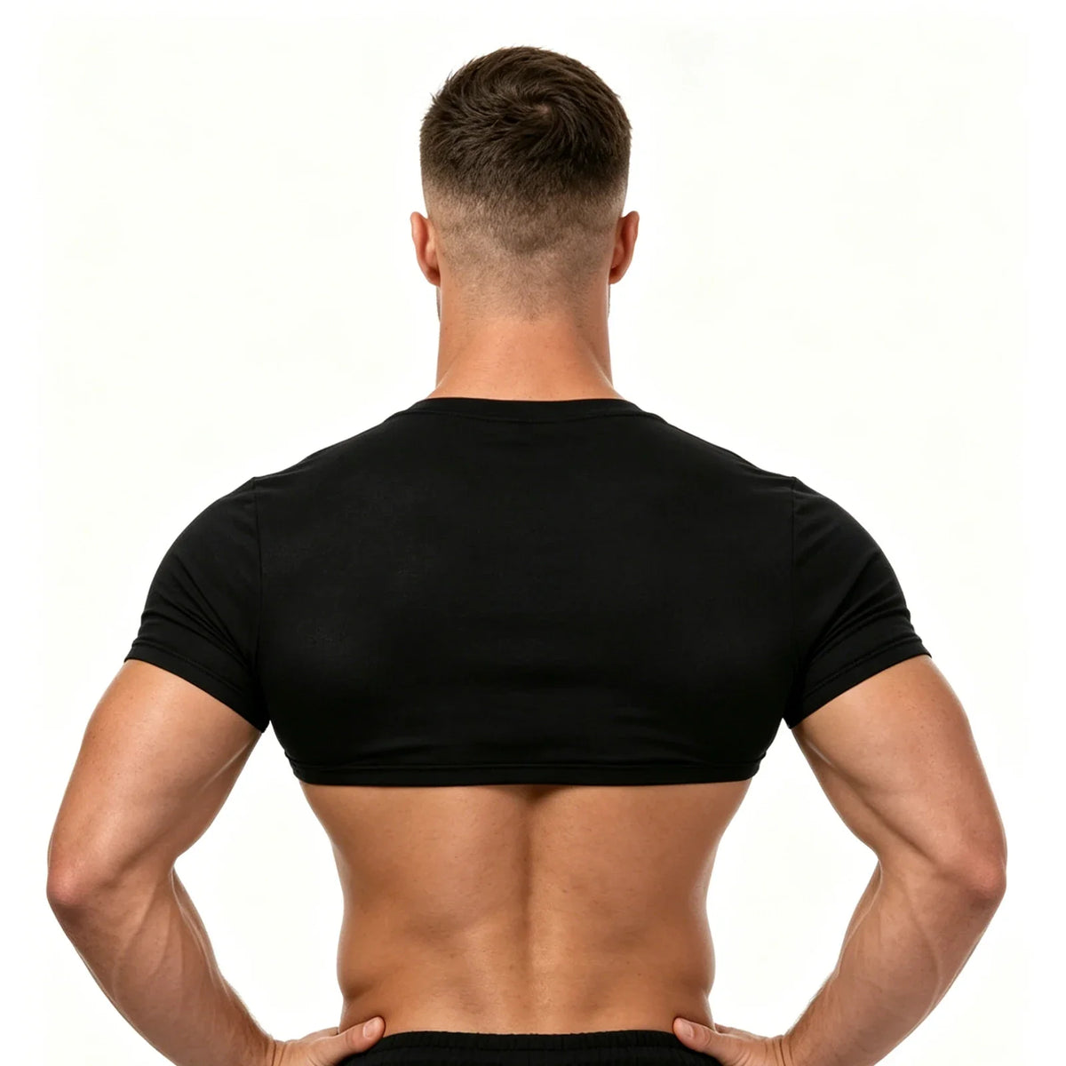 Short Sleeve Crop Top Men Sexy Scoop Neck T Shirts Summer Y2k Yes Daddy Printed Letters Man Clothes Tops Party Costume