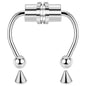 1/2/3/4/5pcs Fake Magnetic Stainless Steel Nose Rings, Non Piercing