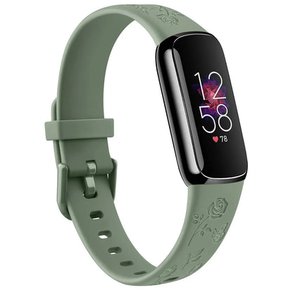 Fitbit Luxe Floral Engraved Band, Soft TPU
