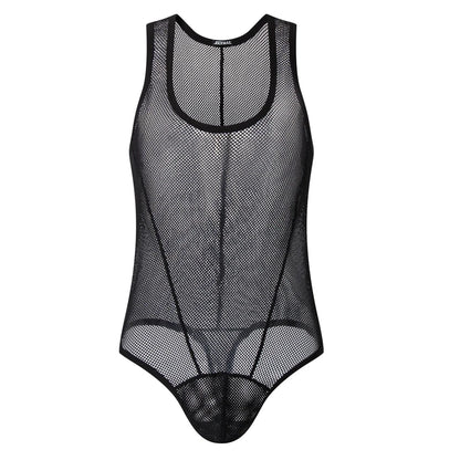 JOCKMAIL Men's Sexy Mesh Jockstrap Underwear Bodysuit Suspender Jumpsuits Man Harness Gay Underwear Mens Lingerie Sissy Panties