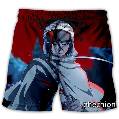 phechion New Fashion Men/Women Anime BLEACH 3D Print Casual Shorts Novelty Streetwear Men Loose Sporting Shorts L22