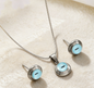 Evil Eye Stainless Steel Necklace & Earrings
