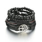 MeMolissa New Fashion Braided Wrap Leather Bracelets for Men High Quality Vintage Charm Wood Beads Ethnic Tribal Wristbands