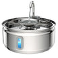 3L Stainless Steel Faucet Cat Fountain Visible Water Level Cats Water Fountain Ultra Quiet Pump Automatic Pet Fountain Bowl