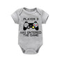 PLAYER 3 Newborn Romper Casual Short Sleeves Baby Boy Clothes Bodysuits Cartoon Graphic Toddler Girls Jumpsuits