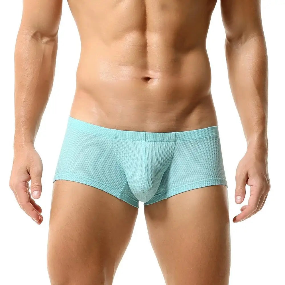 TAUWELL New Men's Boxers Mesh Breathable Sexy Underwear Boxershorts Low Waist Underpants Male Panties Boxer