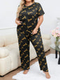 Women's Pajama Sets Short Sleeve with Long Pant Soft Sleepwear Printed pj Loungewear XL to 5XL
