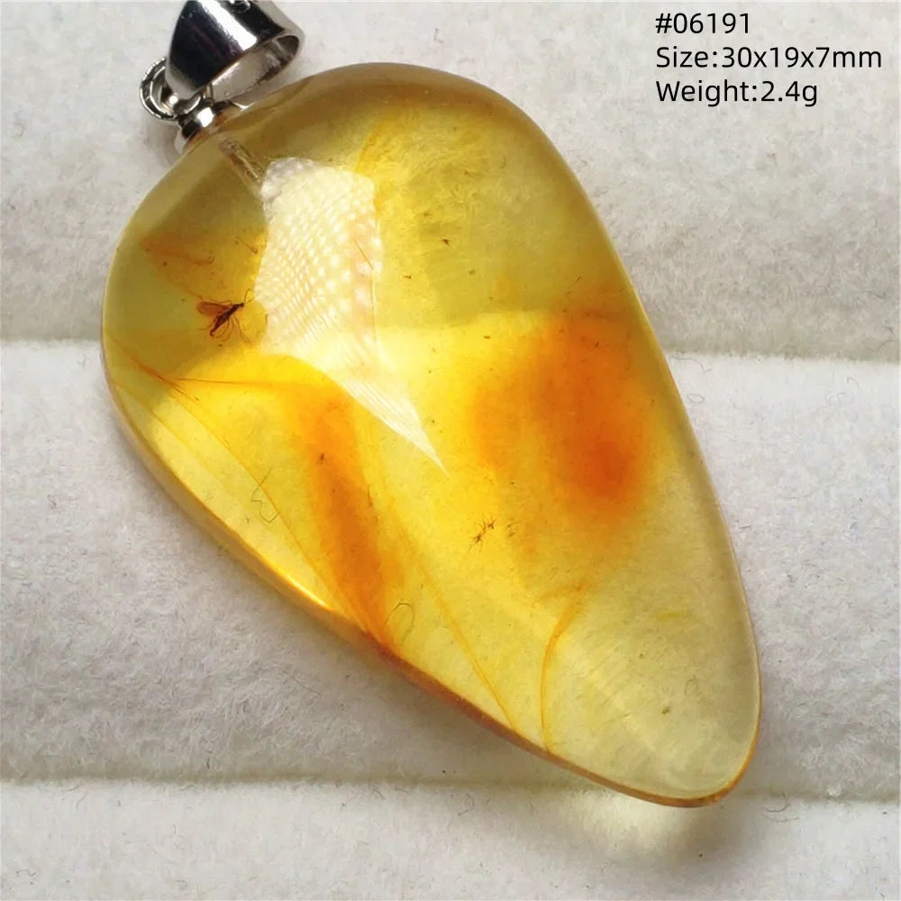 Natural Amber Pendant From Baltic Flower Yellow Amber Water Drop Women Men Jewelry Reiki Stone Women Men AAAAAAA