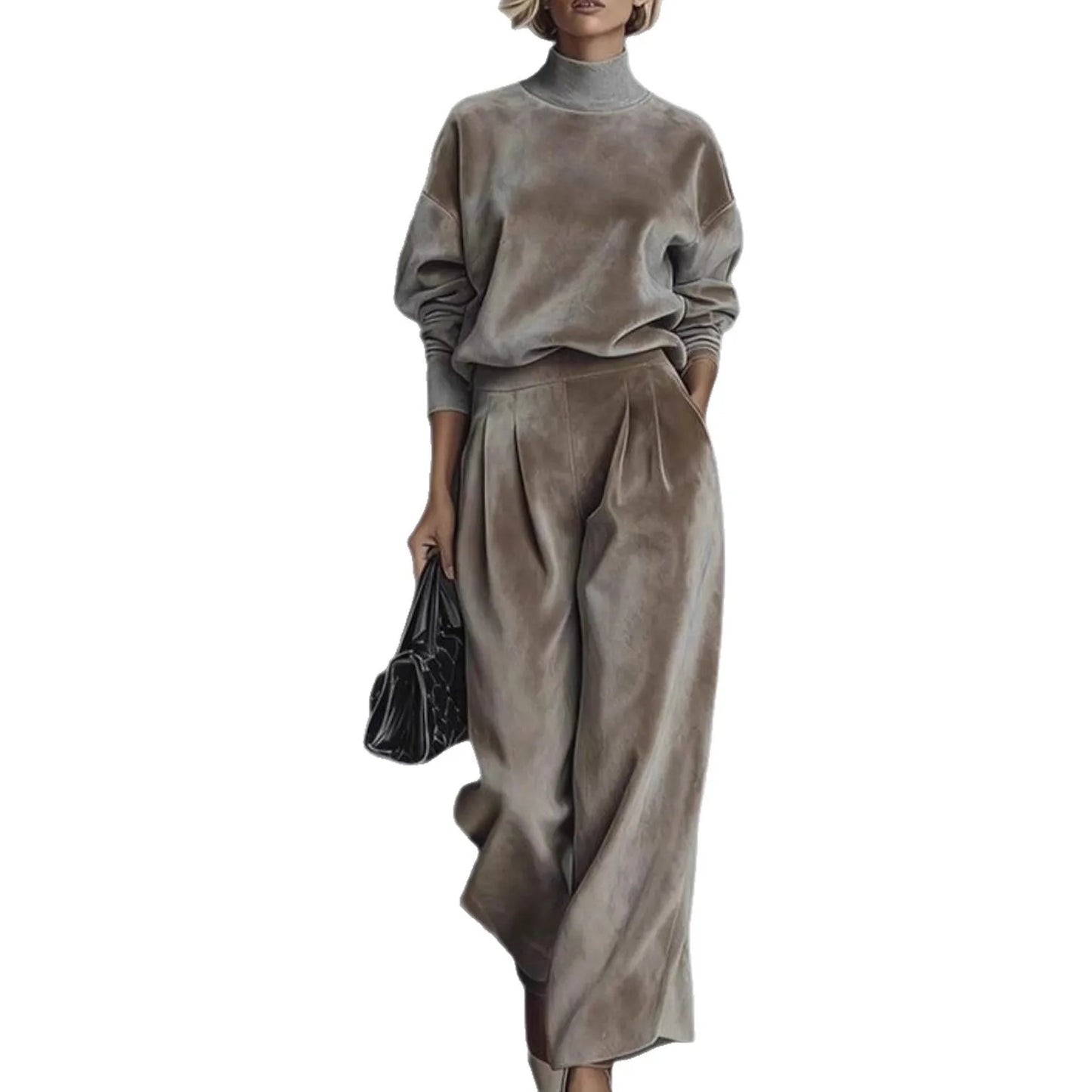 2 Pieces Women's Sets Spring Autumn Pullover Suit Long Sleeve Tops and