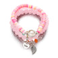 3pcs Boho Bohemian Pink Butterfly Pendant Charm Beads Bracelets Set For Women Stone Wristband Bracelet Bangles Pulseras Feminina