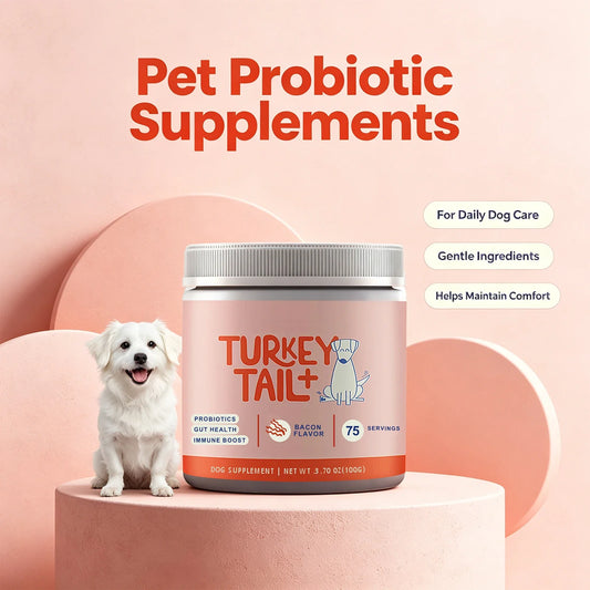 Dog Probiotic Powder Bacon Flavor Support Gut Health Immune Boost Pet Daily Dietary Supplement for Dogs Pet Health Care
