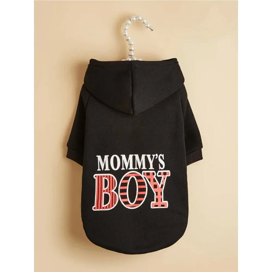 Pet Clothes for Dog Cat Puppy Hoodies Coat MOMMY'S BOY Sweatshirt Dog  Outfits for Small Medium Dog Cat