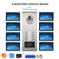 ANJIELO 2-12 Units Apartment Doorbell Video Intercom System Digital Frame Background Music Detection Preview NEW 2026