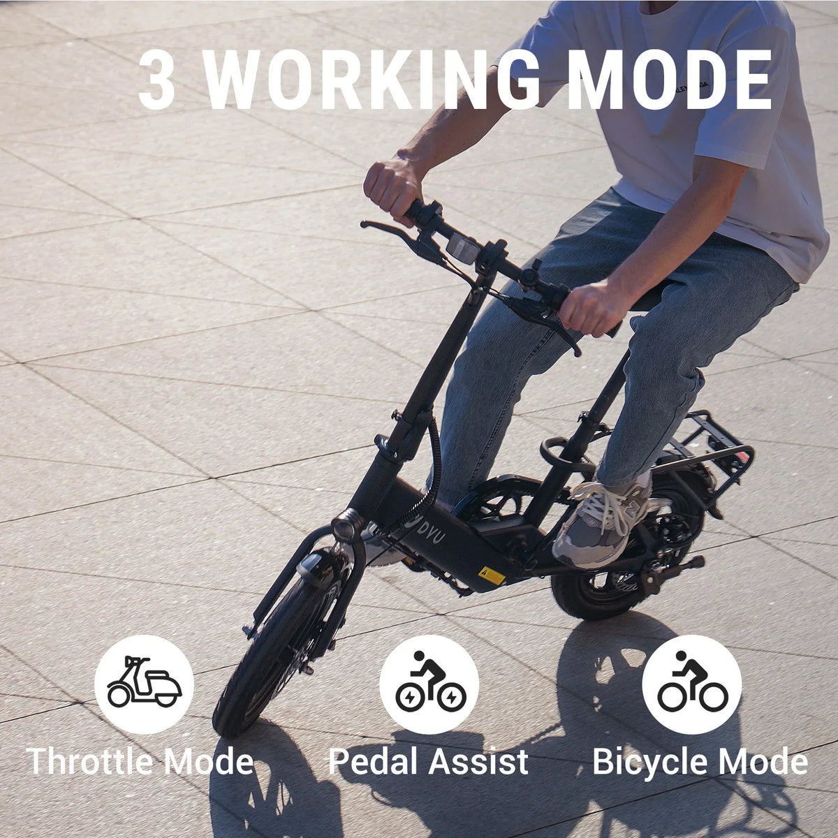 eBike Boys DYU-C3 Folding Electric Bike - Compact Aluminum Design