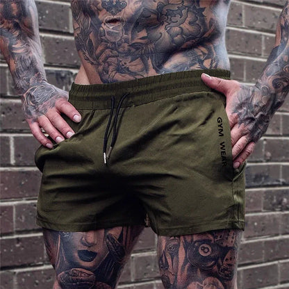 2024 Summer Gym Fitness Men's Shorts Woven sweatpants Thin Fashion Men Marathon Running Shorts Sports Breathable Training Pants